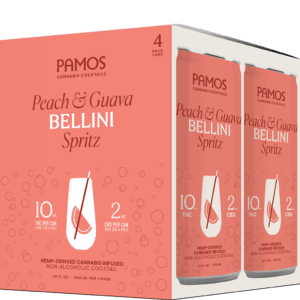 PAMOS THC PEACH & GUAVA BELLINI 355ML