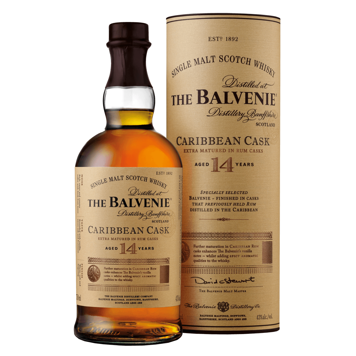 BALVENIE 14 YR CARRIBIAN CSK 750ML