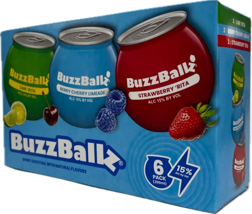 BUZZBALLZ 6PK BERRY/LIME/STRAWBERRY 200ML