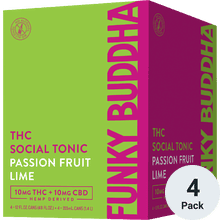 FUNKY BUDDHA SOCIAL TONICE PASSIONFRUIT LIME 10MG 4PK