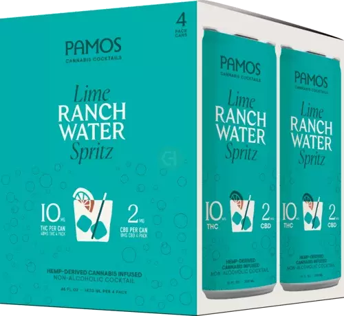 PAMOS THC LIME RANCH WATER 355ML